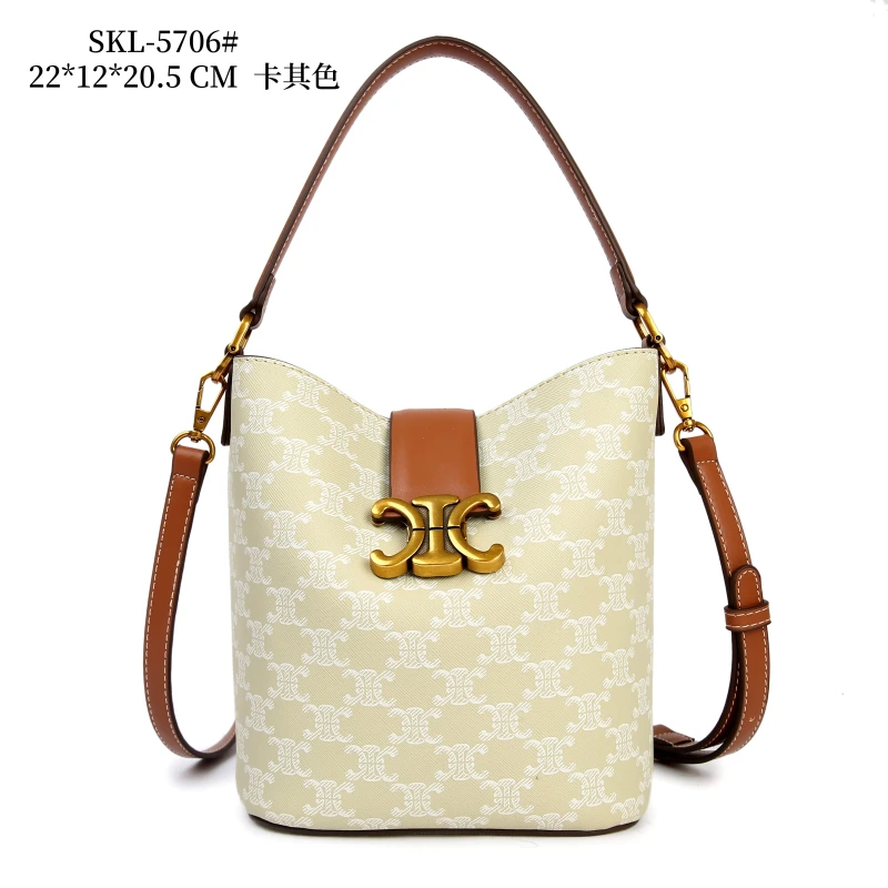 【苏总专属】SKL-5706-卡其色女士时尚潮流气质小众腋下包斜挎包