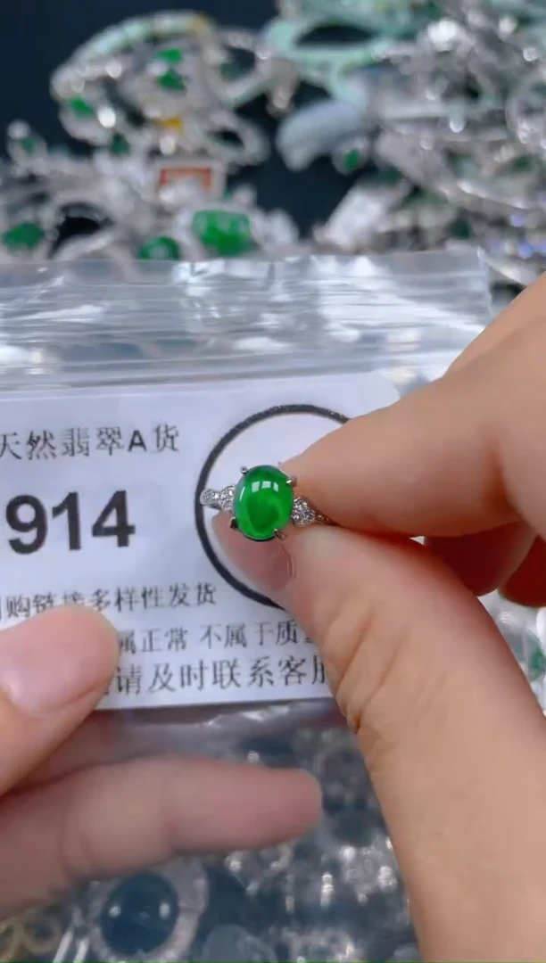 翡翠未镶嵌颈饰914