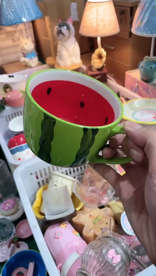 瓷片西瓜杯 ，开播福利，拼手速