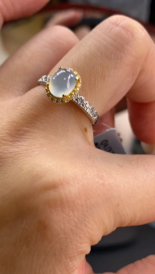 颈饰银S925镶嵌翡翠净货17145