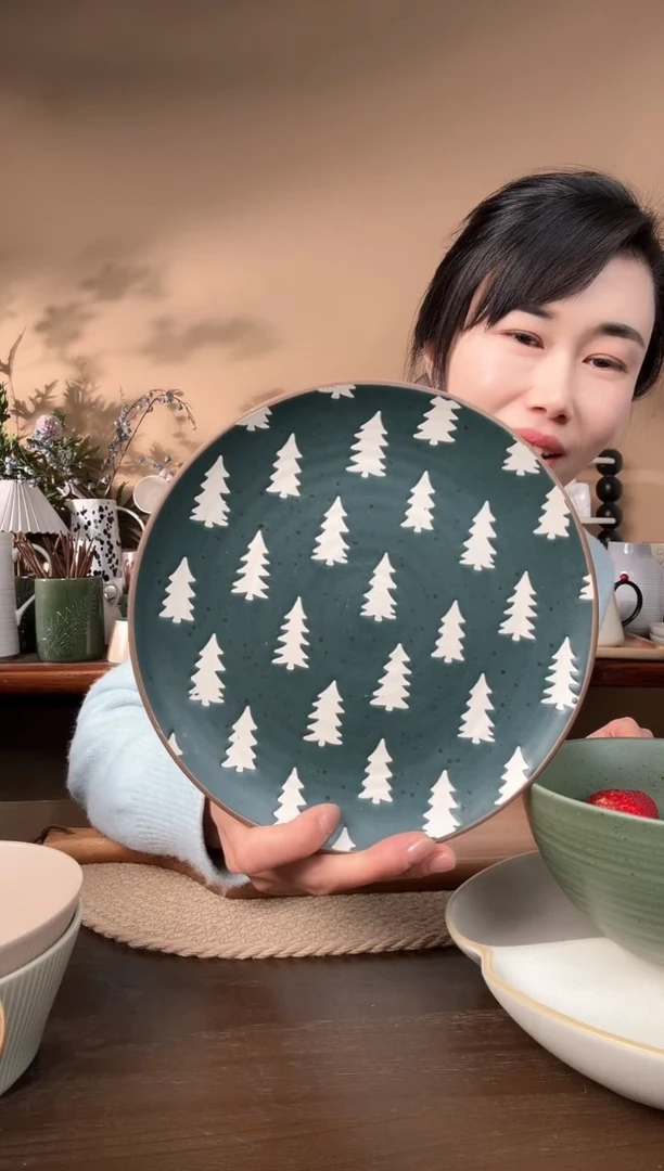 【闪购商品】瓷片8.5英寸小树盘微瑕