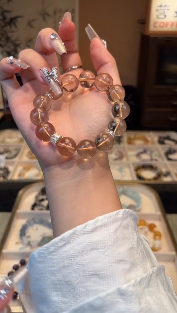 【闪购商品】烟晶手链合金咖啡发晶