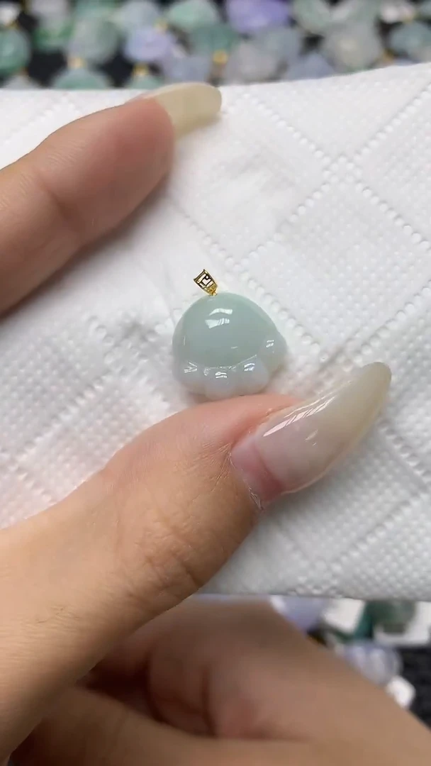 颈饰18K金镶嵌翡翠11111111111