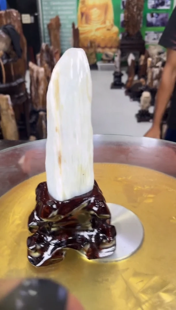 缅甸天然树化玉精品摆件