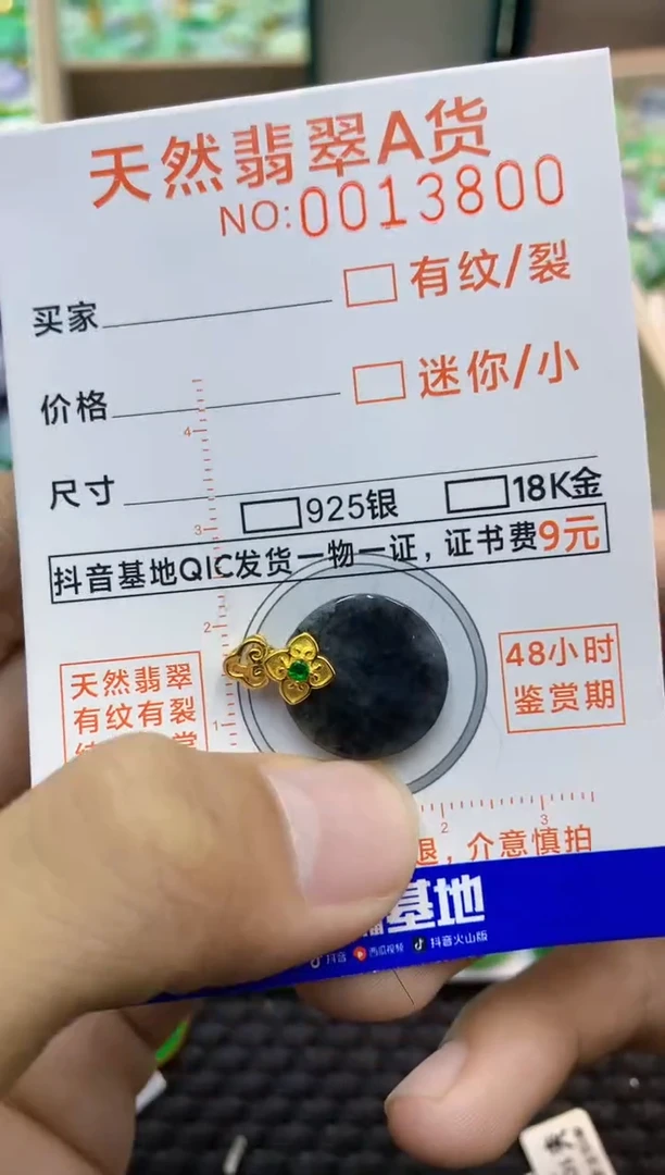 翡翠未镶嵌吊坠(不含链)1