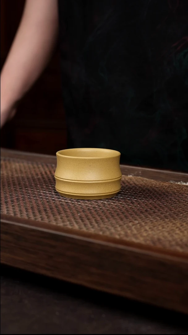 茶壶紫砂黄金段竹节杯