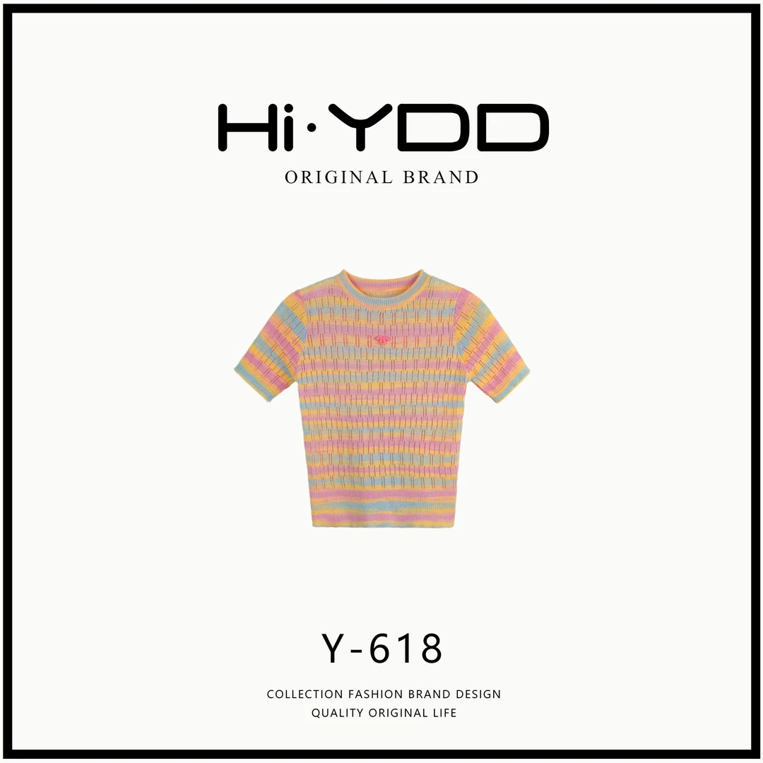 YDD•「Y-618」夏季新款简约修身潮流休闲设计师百搭上衣HS-106