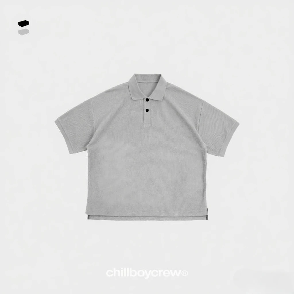 C23大菠萝标准阔型休闲POLO衫chillboycrew全透气轻熟日系复古风