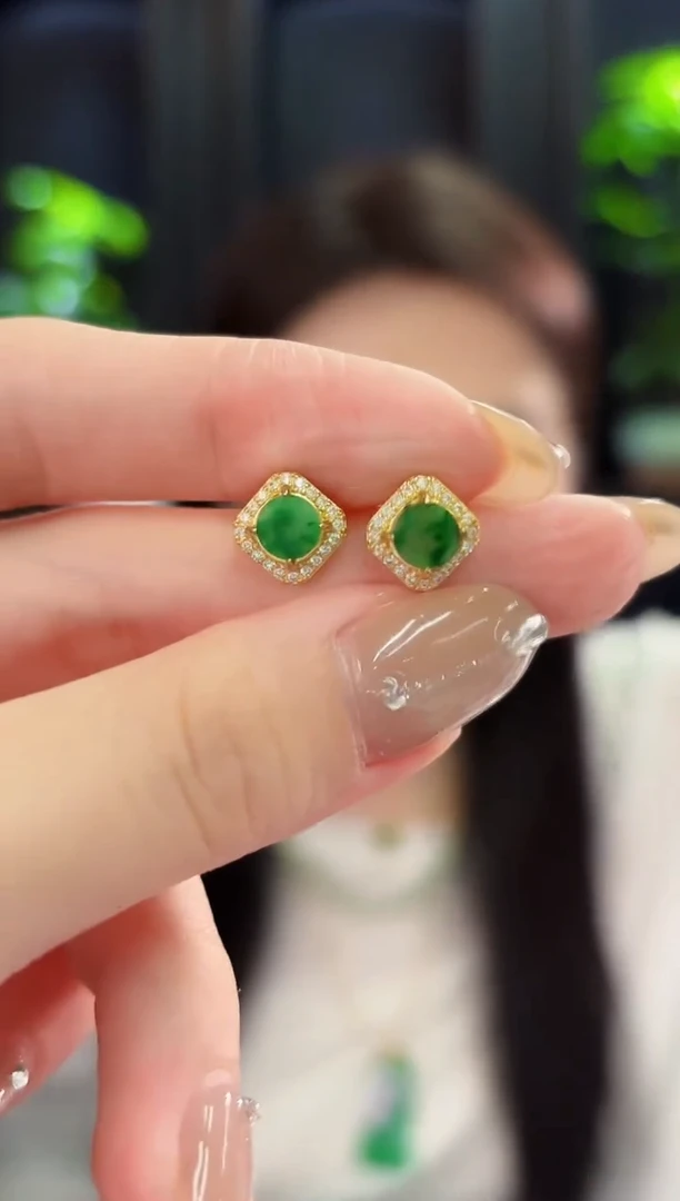 翡翠未镶嵌耳饰缅料A货/多样性发货/