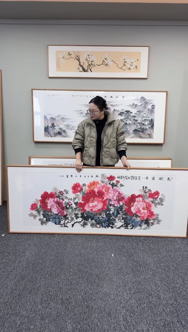 国画花开富贵210*80