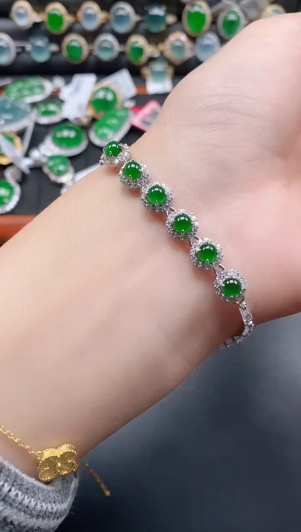 银S925镶嵌戒指翡翠111111