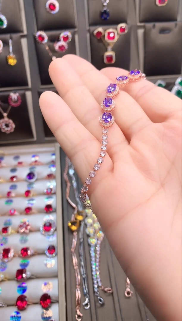 【闪购商品】水晶手链银S925镶嵌玫瑰金