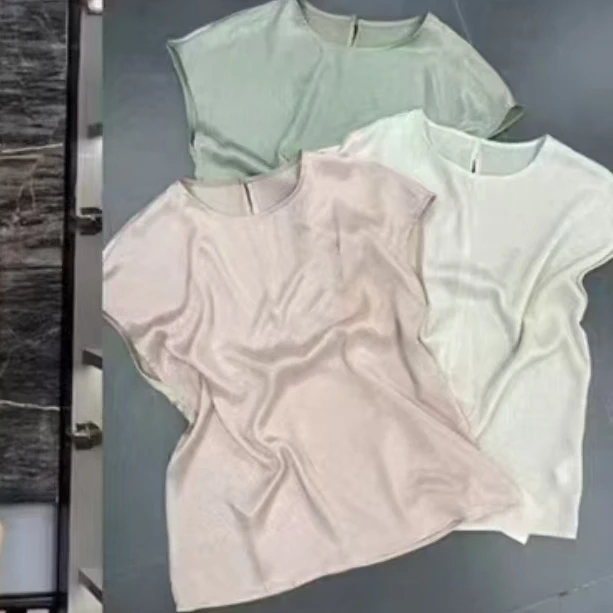 【锦衣服饰】WZ 78299醋酸圆领短袖T恤