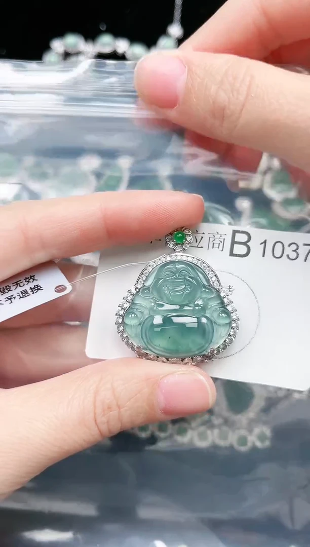 【闪购商品】翡翠颈饰未镶嵌1037赠皮绳