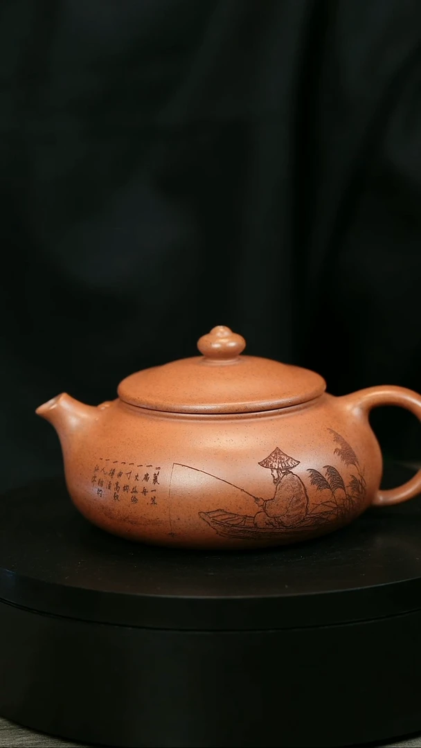 茶壶紫砂X*H2073顾建平渔翁寒江