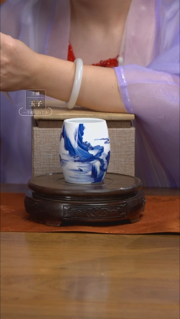摆件观复康熙风格茶道君子筒