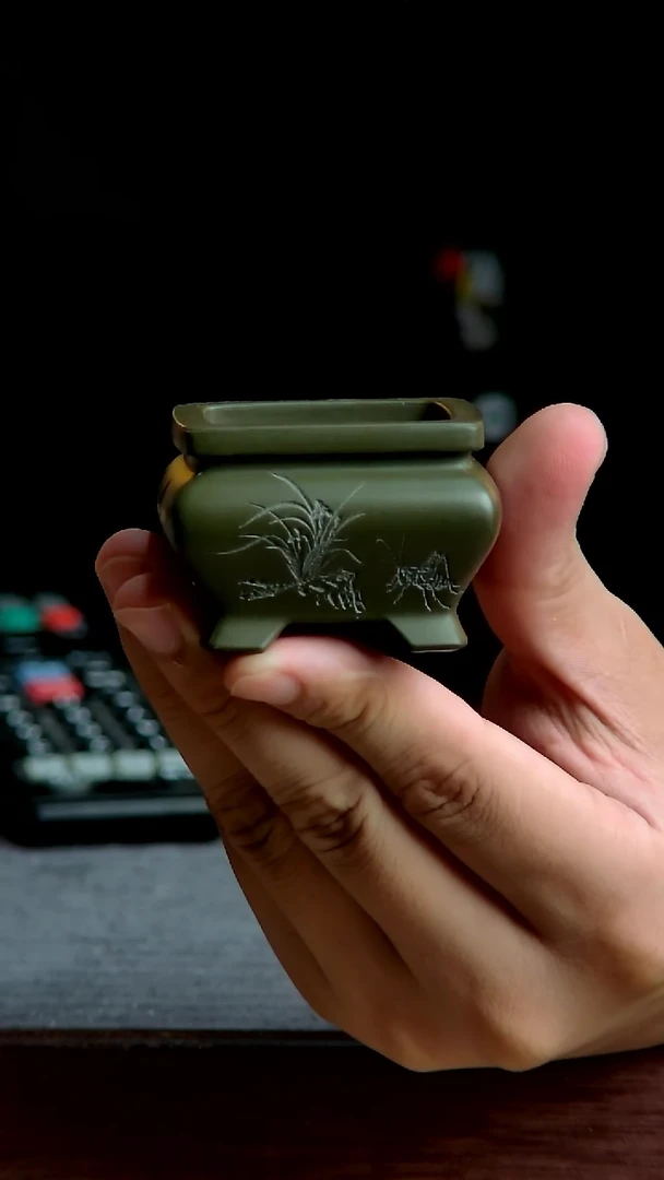 紫砂花盆3.8*2.5内径紫砂花盆