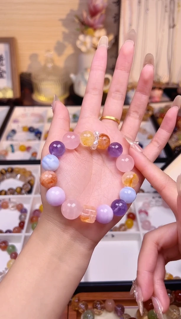 未镶嵌手串水晶满满