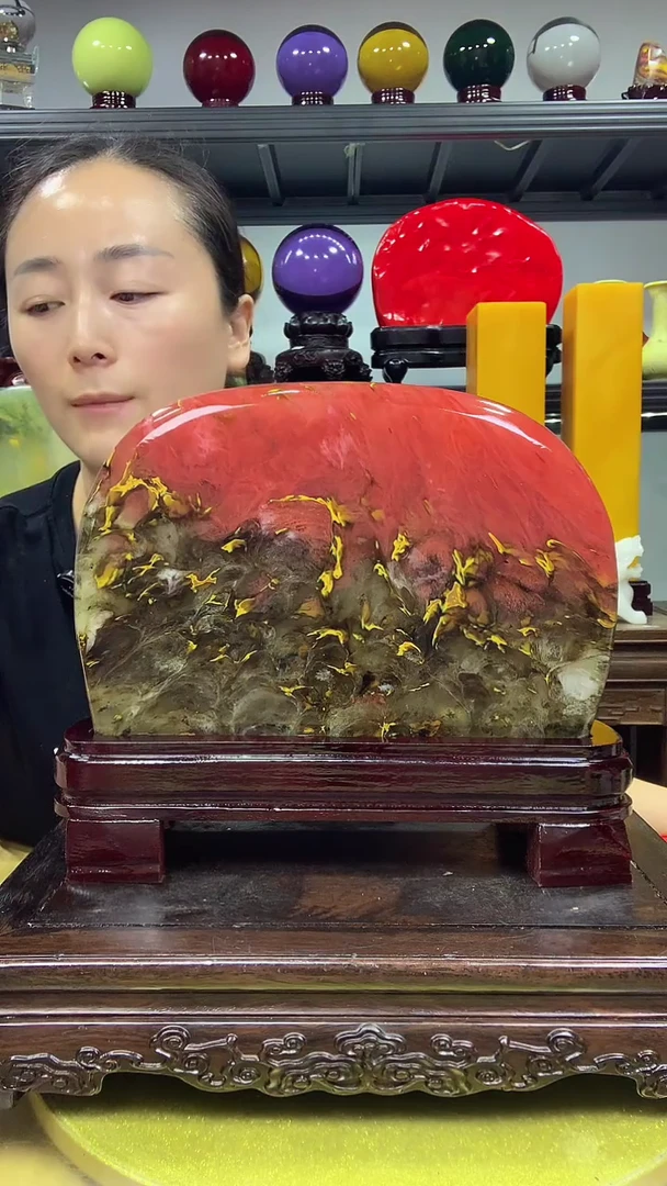 石材<鸿运当头>高档家居摆件博古架摆件