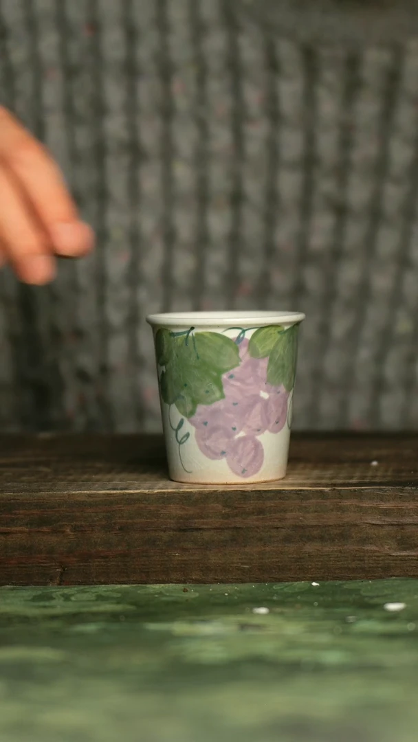 陶瓷青诗集手工手绘瓷器