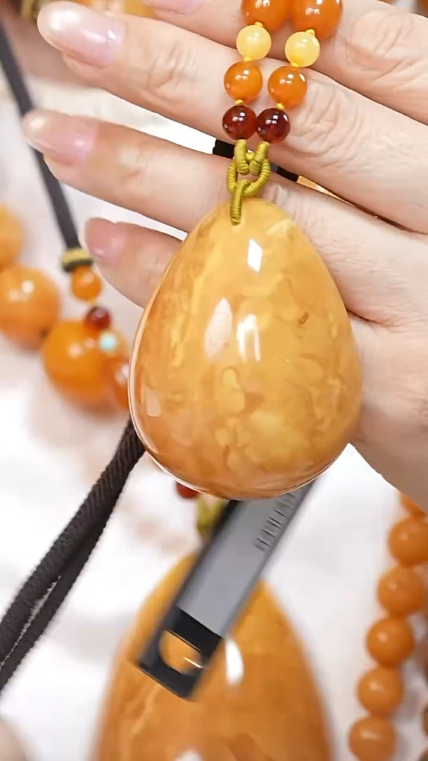 蜜蜡颈饰未镶嵌5677天然蜜蜡珠宝奇石云端妖孽石膏蜡全部保真