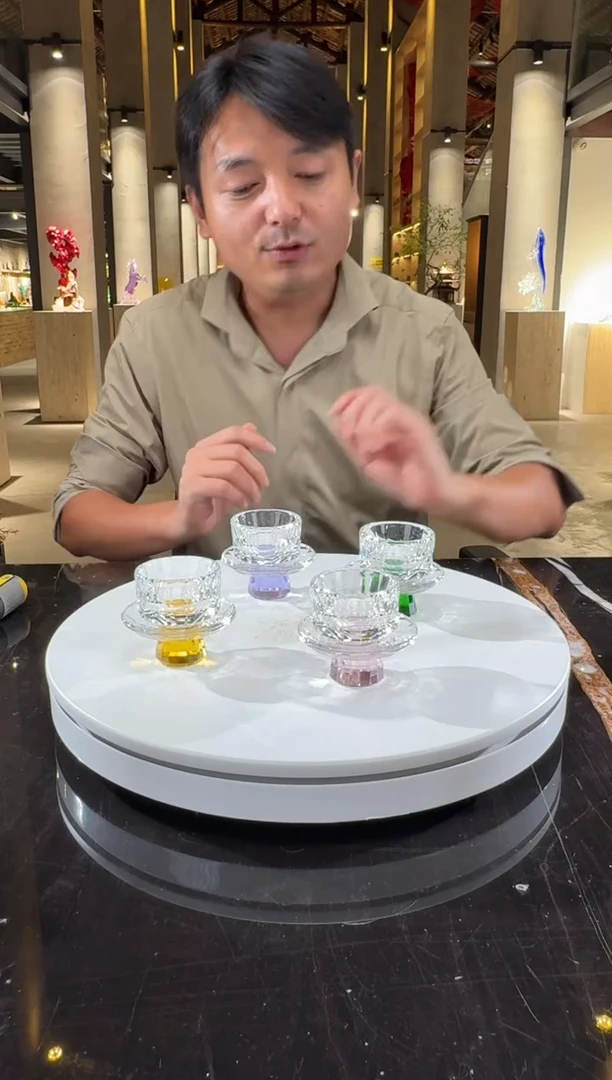 摆件璨石美学花茶杯4碟4杯