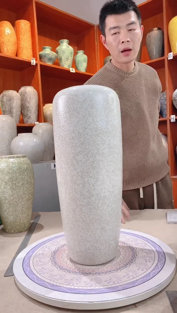 【闪购商品】瓶茶白50cm落地  陶瓷花瓶 无花