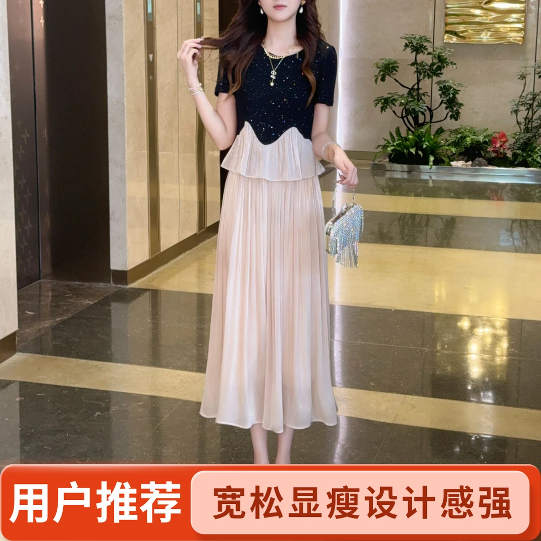 【上衣+裤子】夏季凉爽两件套琉璃冰丝垂感显瘦设计感裙裤上衣