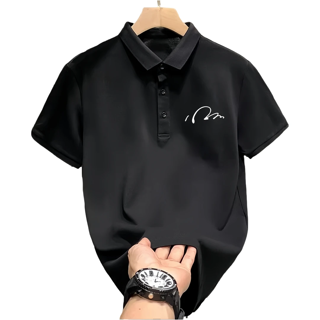 追属夏季简约polo衫男半袖美式潮牌短袖T恤商务翻领潮牌轻奢上衣