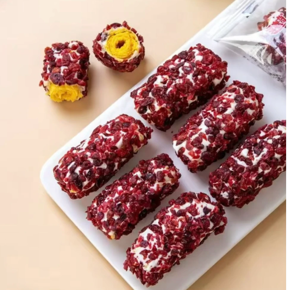 【美记】蔓越莓拉丝奶酥蛋卷脆皮奶酥美味小零食
