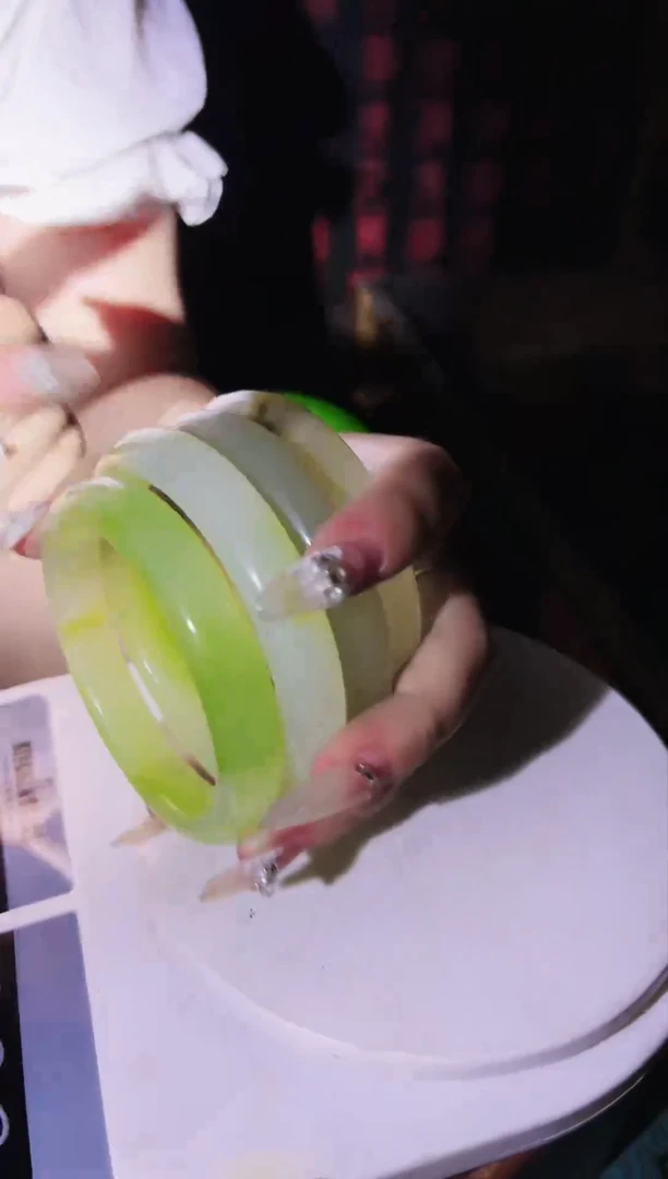 和田玉手镯未镶嵌和田玉扁条手镯4只