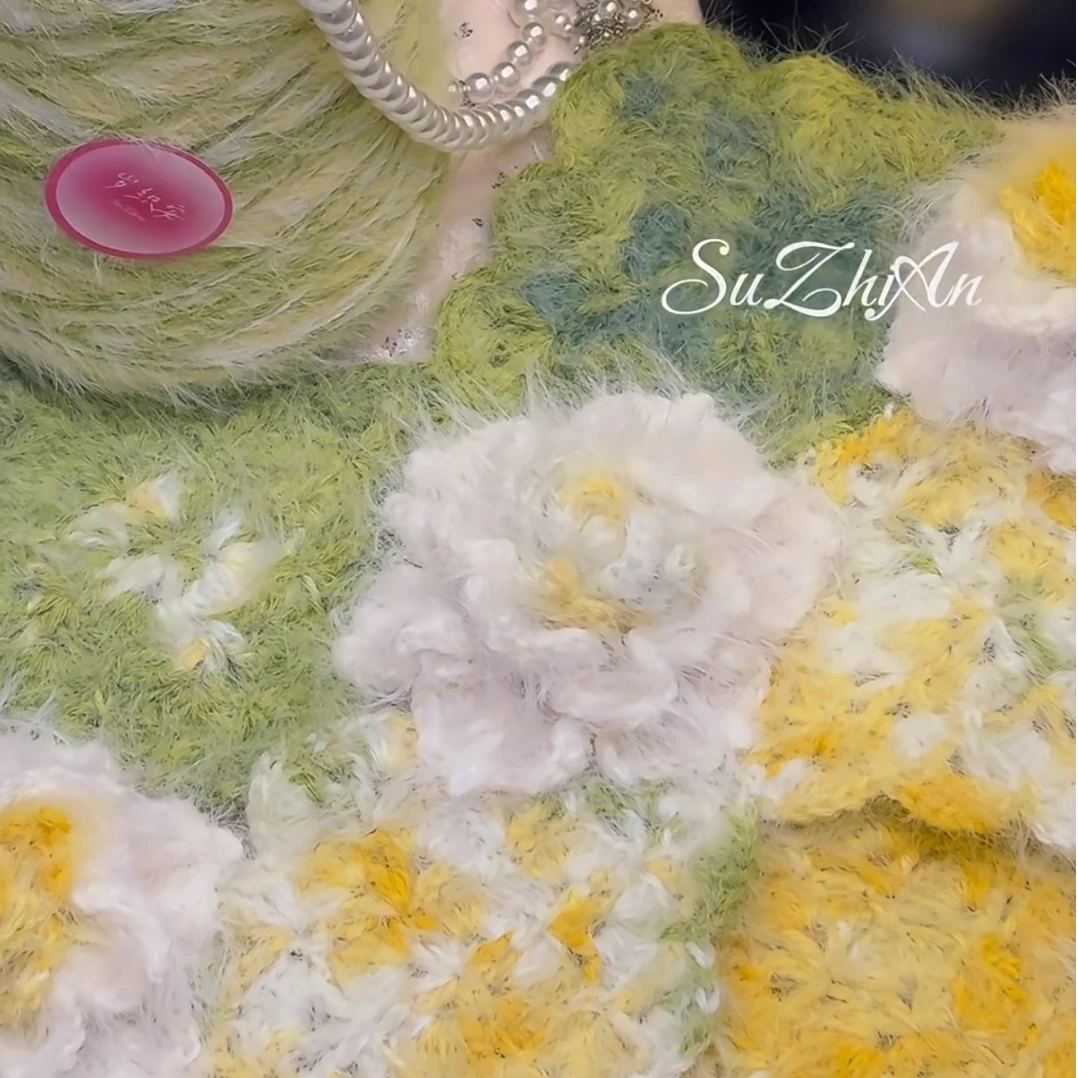 雪宝桶线段染长渐变38%羊毛 柔软亲肤 手工编织diy长绒毛线