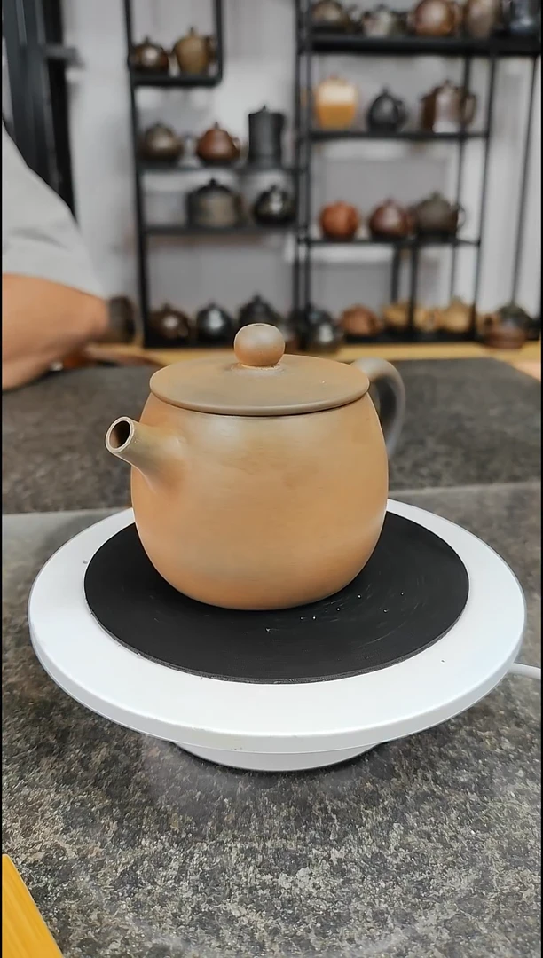 柴烧壶 桶金黄色 180毫升