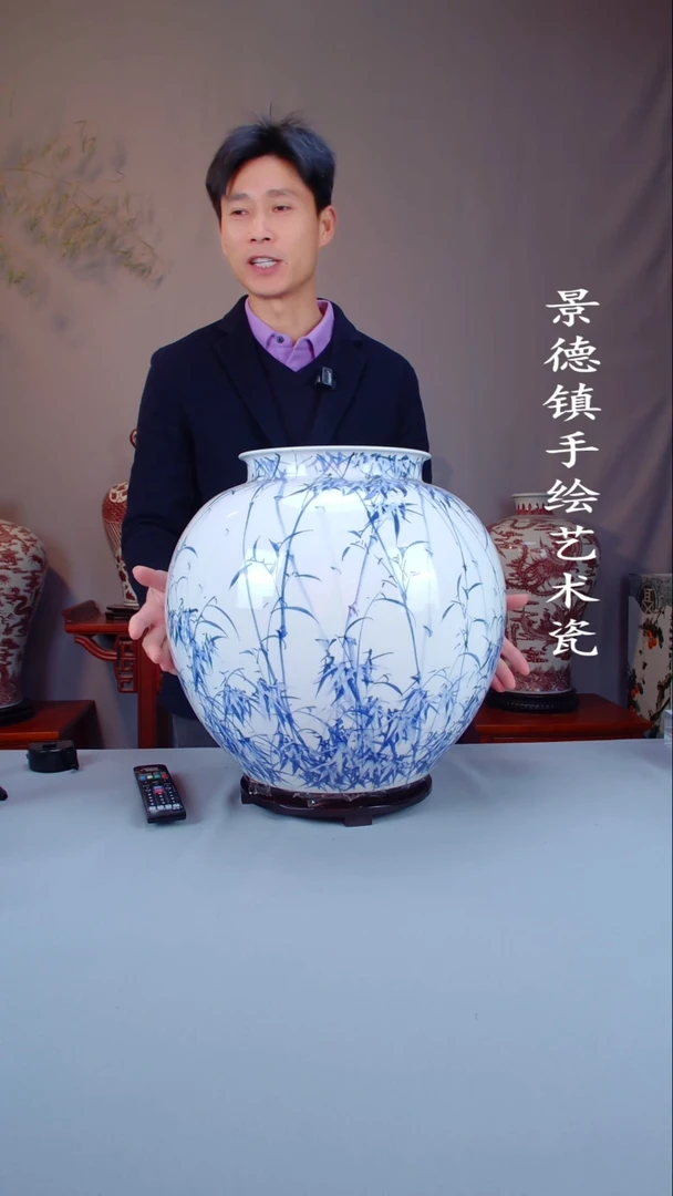 摆件陶景德镇手工手绘陶瓷摆件34