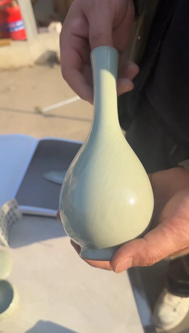 其他瓷瓷妙柴烧汝瓷观音瓶福利