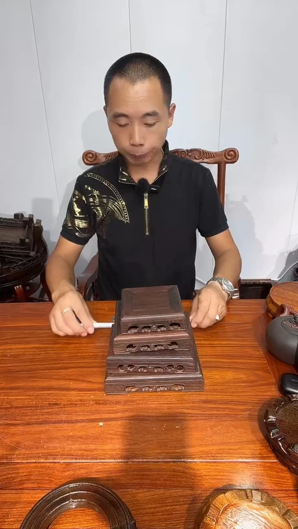 木鸡翅木正方套四
