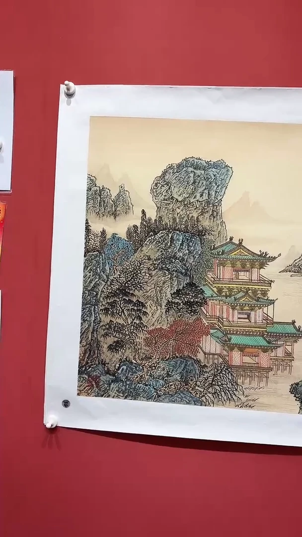 国画李春现/界画/四尺斗方