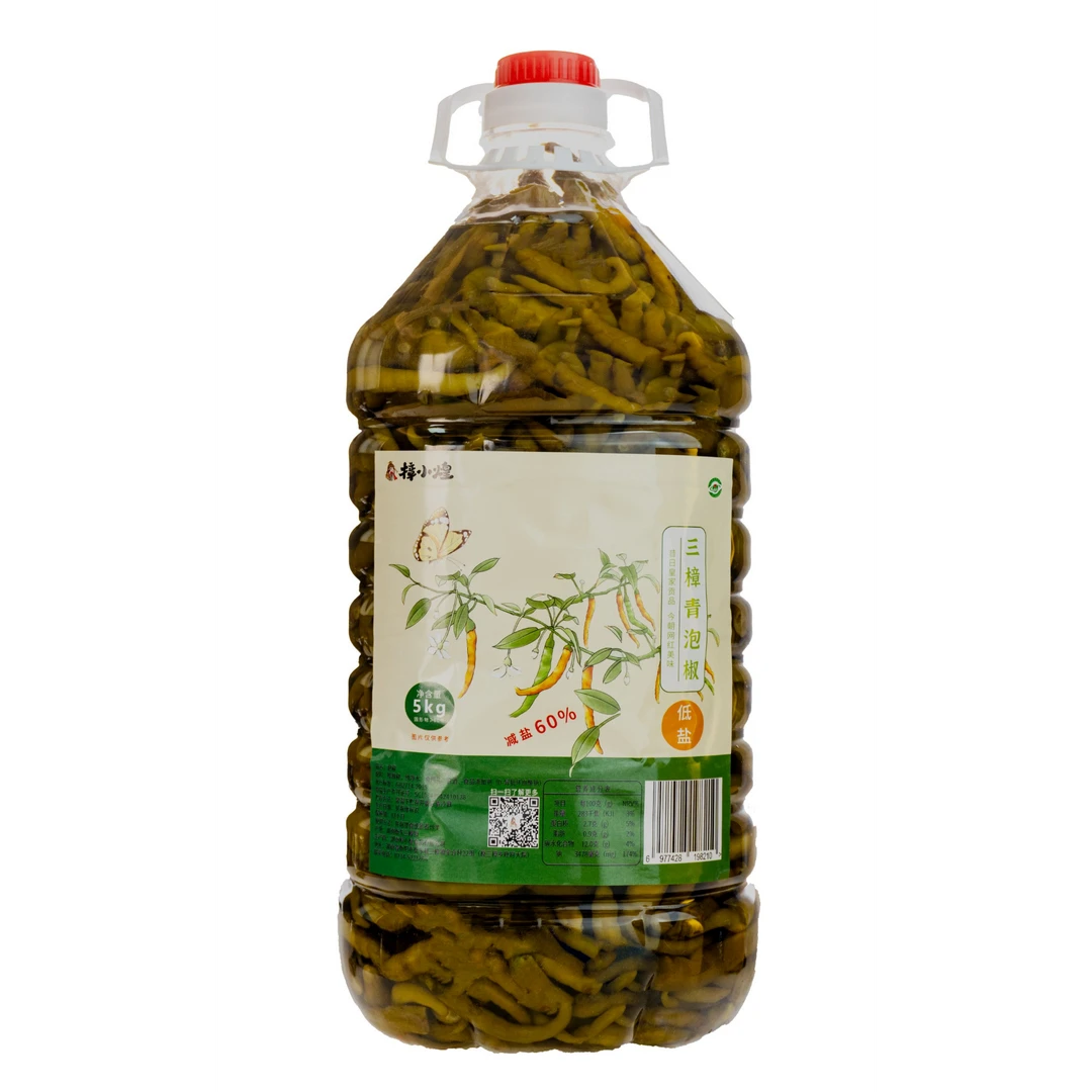 湖南特产衡东三樟整颗青贡椒整个浸泡青辣椒餐饮10斤大瓶桶装商用