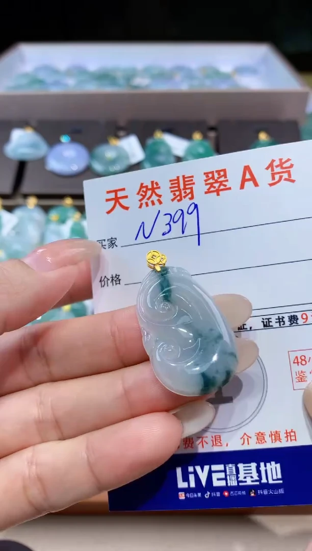 颈饰未镶嵌翡翠天然翡翠A货挂件