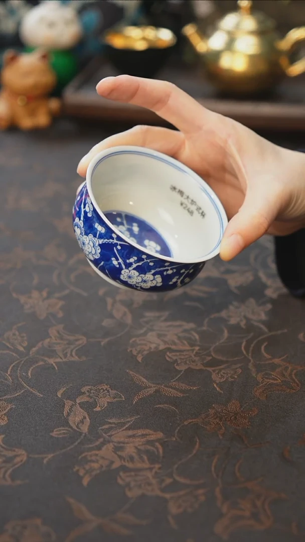 杯景德镇陶瓷杯碗柴烧多人