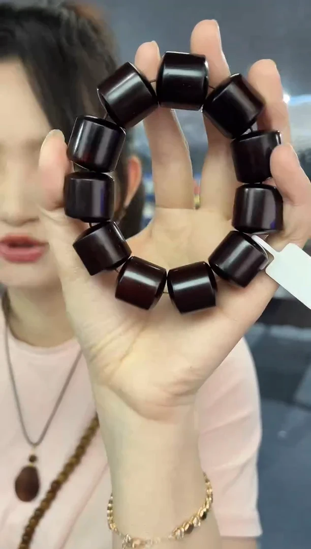 檀香紫檀（小叶紫檀）手串/手链印度小叶紫檀2.0金星桶珠单圈zt020