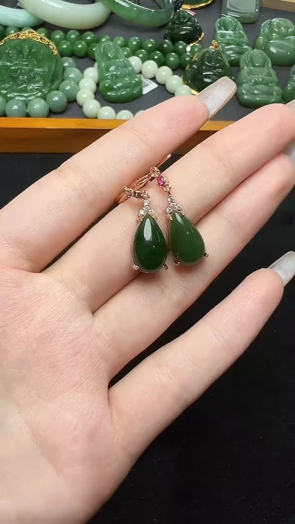 【闪购商品】和田玉耳饰未镶嵌34