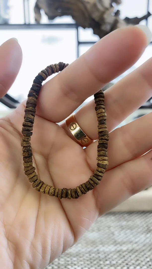 【闪购商品】沉香手串正区富森红土5+MM单圈