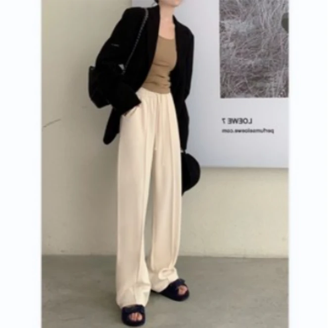 ROBELLE休闲垂感显瘦直筒阔腿裤#22191