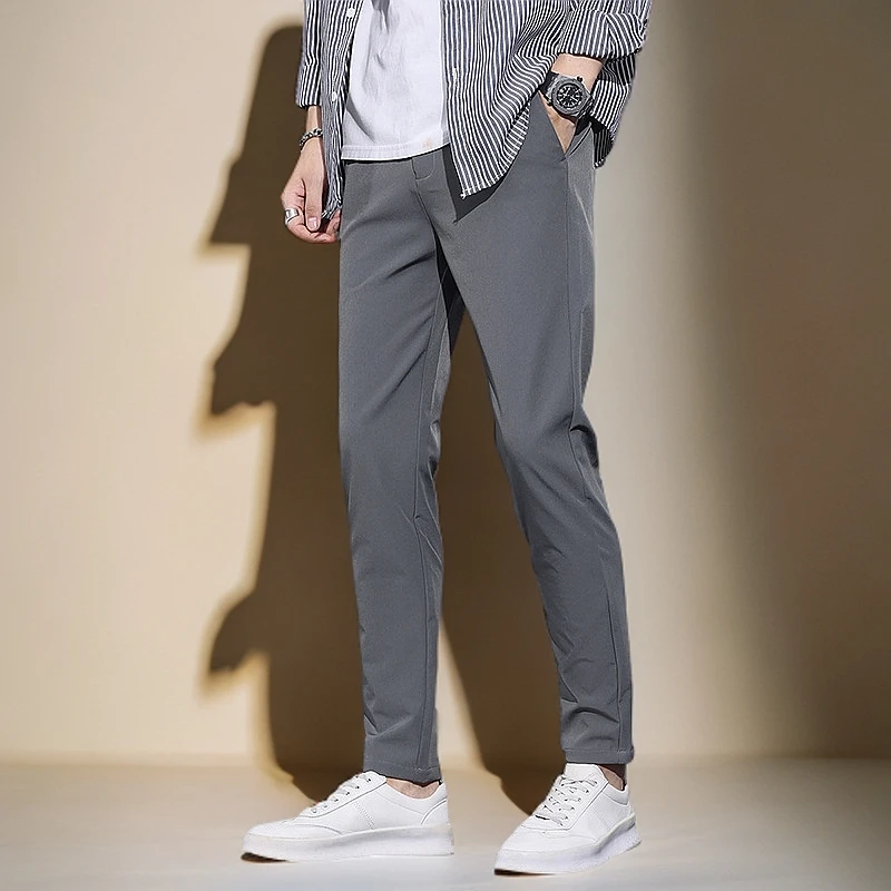 百搭夏季薄款宽松潮流九分韩版男士休闲裤直筒修身秋冬季长裤子男
