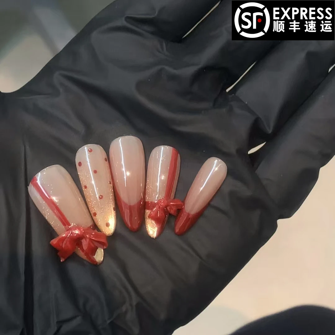 【新年礼物】纯手工制作气质百搭双色渐变可拆卸穿戴甲