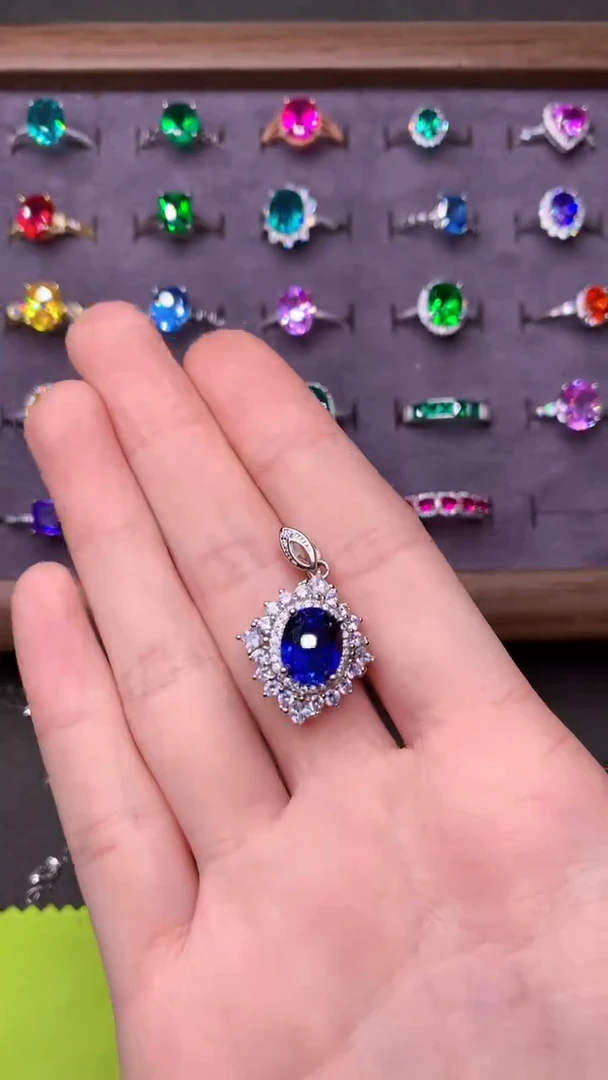 【闪购商品】蓝宝石颈饰银S925镶嵌.....