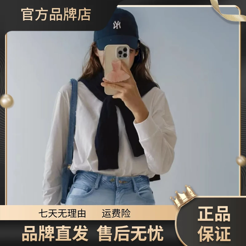 清库 娟姐专属  小马标长袖纯棉T恤休闲打底圆领百搭卫衣时尚