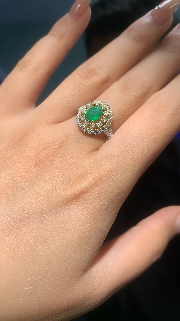 银S925镶嵌戒指祖母绿【宝石世家严选】