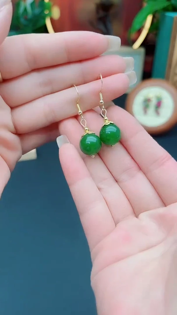 玛瑙/玉髓耳饰银S925镶嵌438000